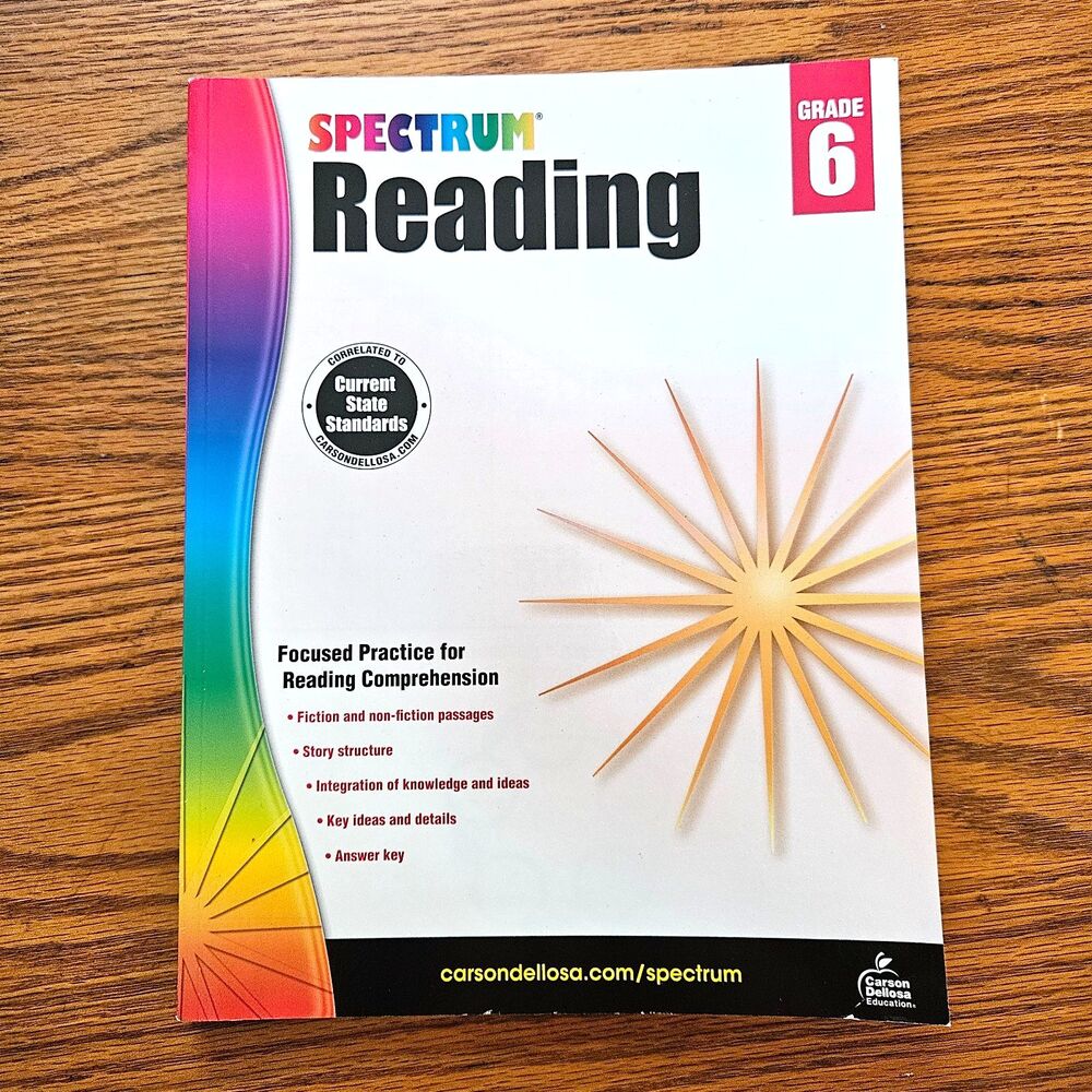 Spectrum Reading Comprehension Workbook Grade 6 Ages 11-12